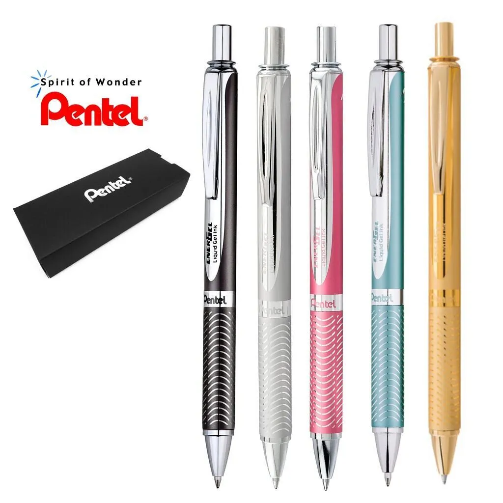 Bút bi gel Pentel BL407 thân kim loại 0.7mm