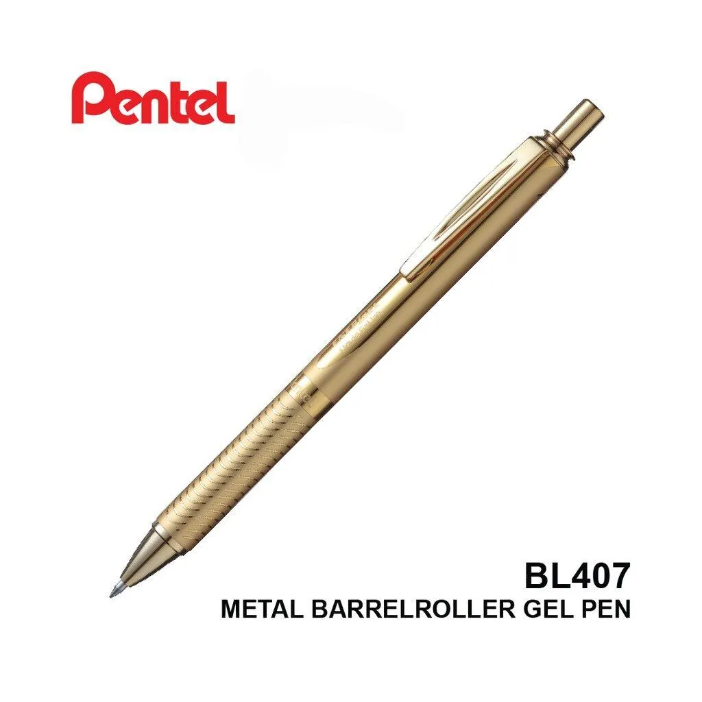 Bút bi gel Pentel BL407 thân kim loại 0.7mm