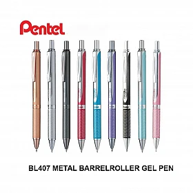 Bút bi gel Pentel BL407 thân kim loại 0.7mm