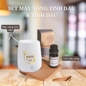 Bộ Quà Tặng Máy Xông Tinh Dầu Và Tinh Dầu In Logo